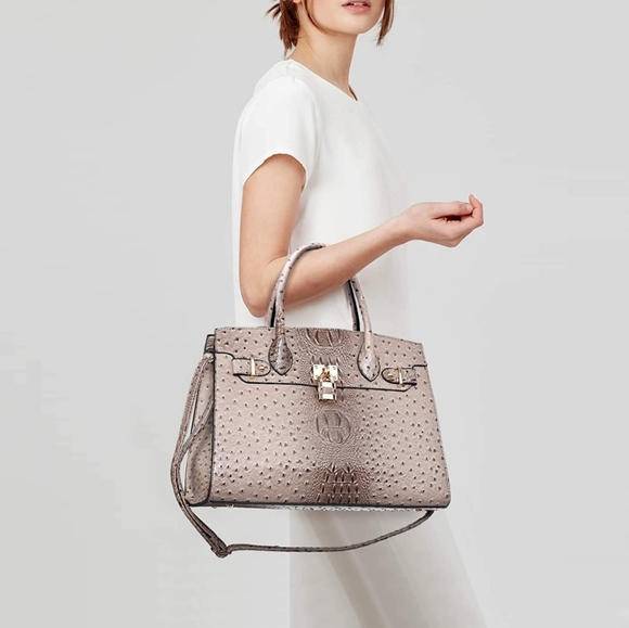 Padlock Togo Vegan Leather Satchel Set - Picture 13 of 16